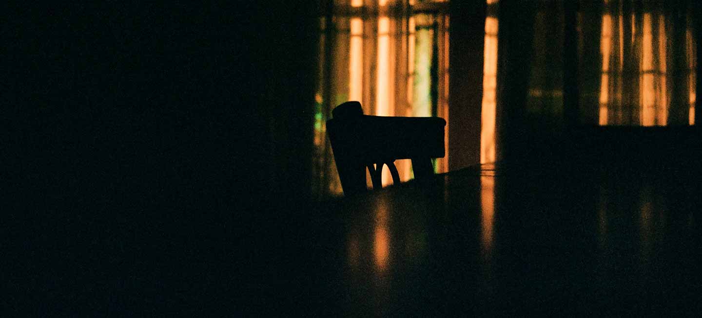 Dimly lit dining room at Hotel Usona